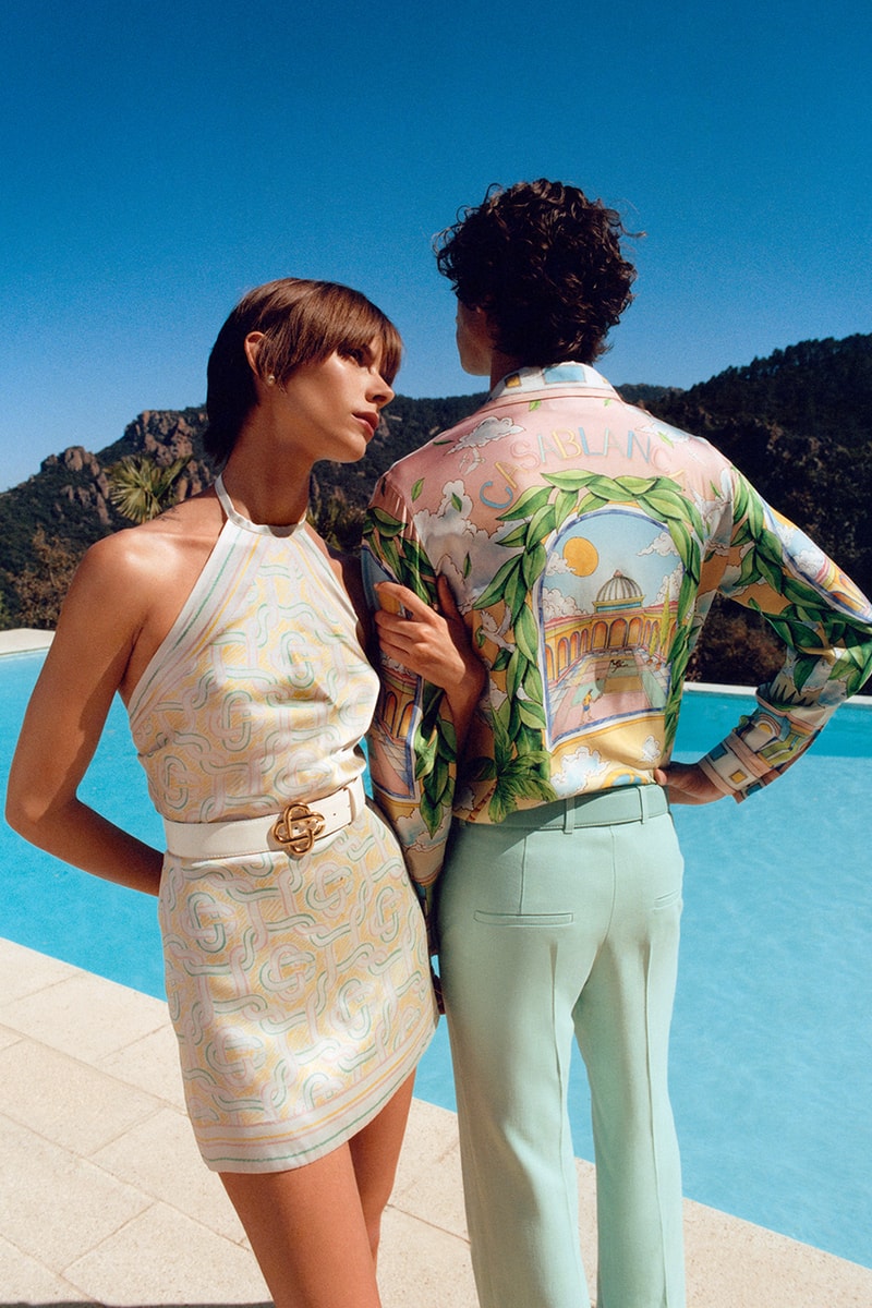 casablanca summer swim pool woman shirts silk bags hats