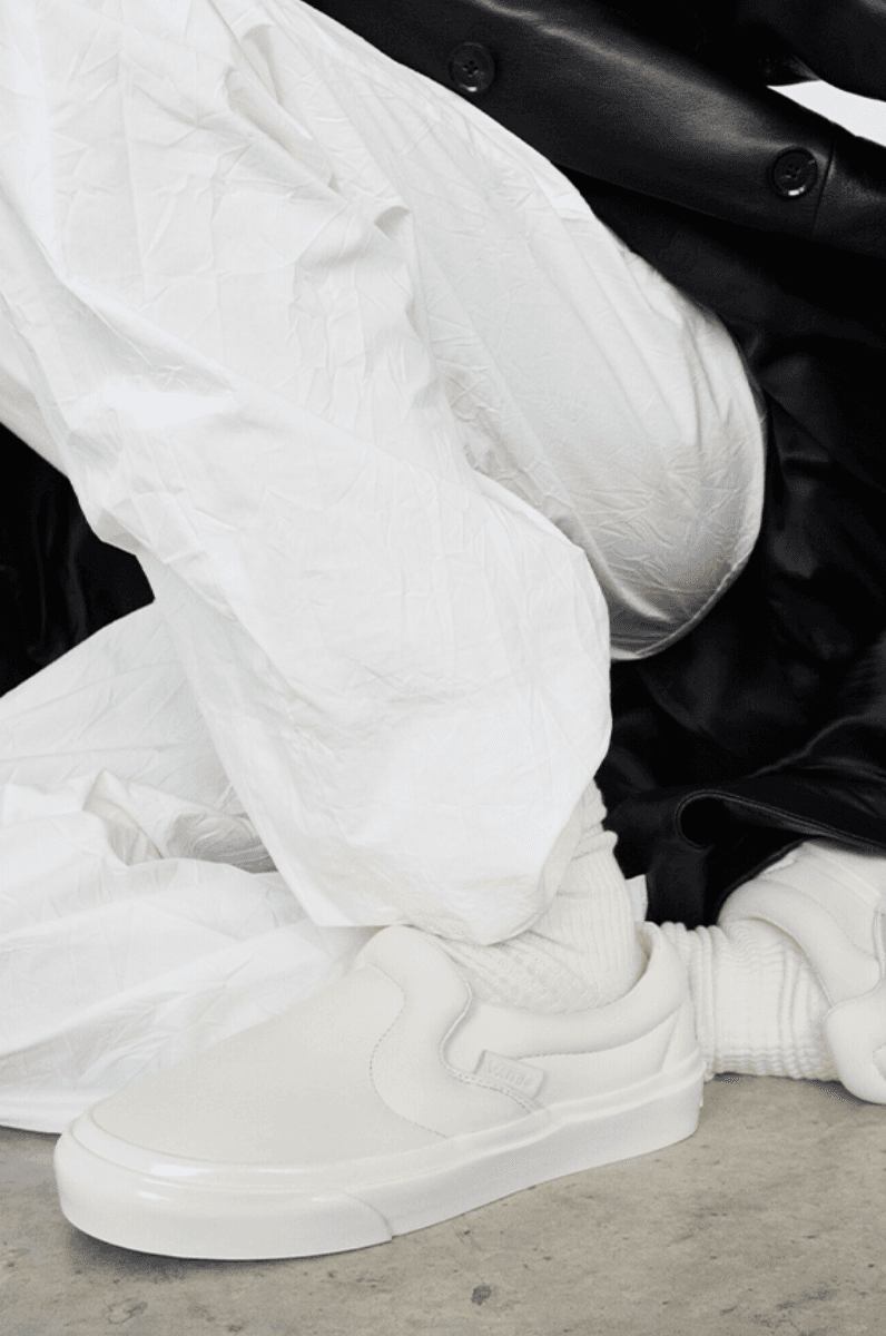 vans proenza schouler slip on shoes beige white black