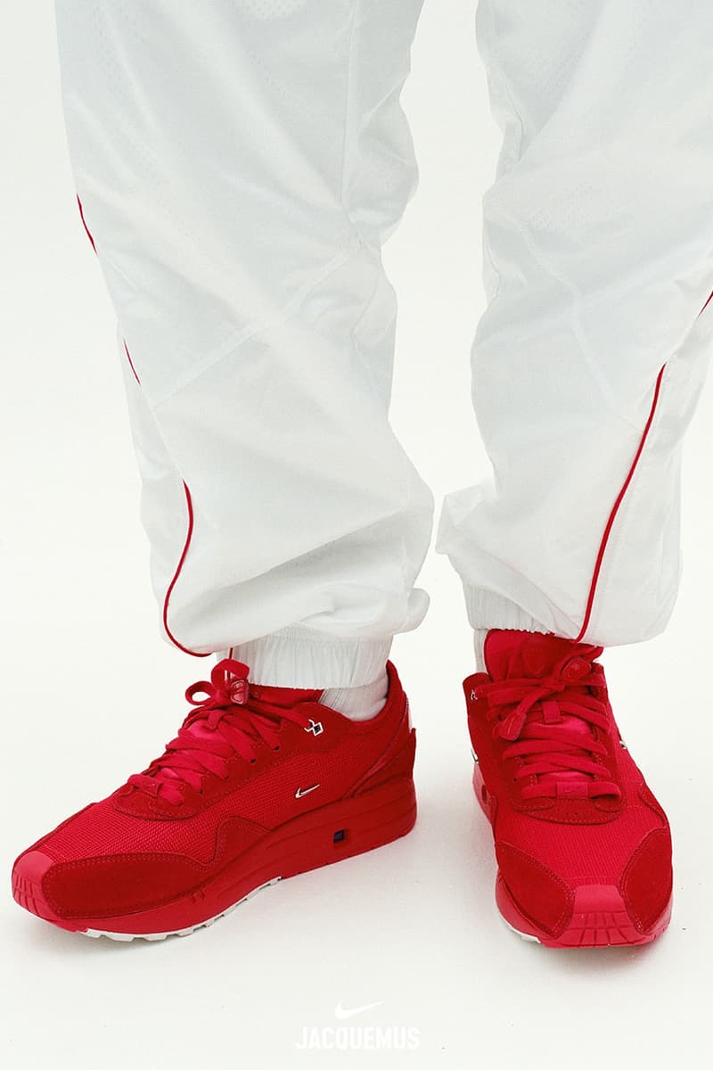 jacquemus nike air max shoes sneakers silver red white