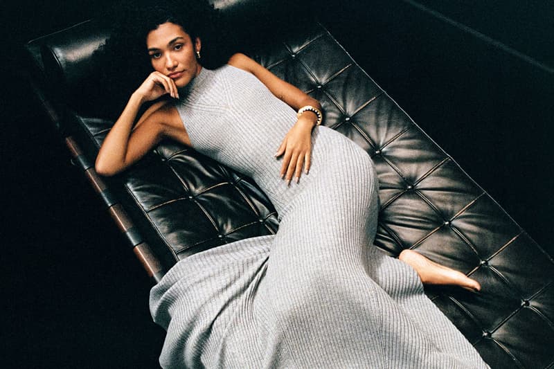 ami paris olivia dean dress woman sofa grey black