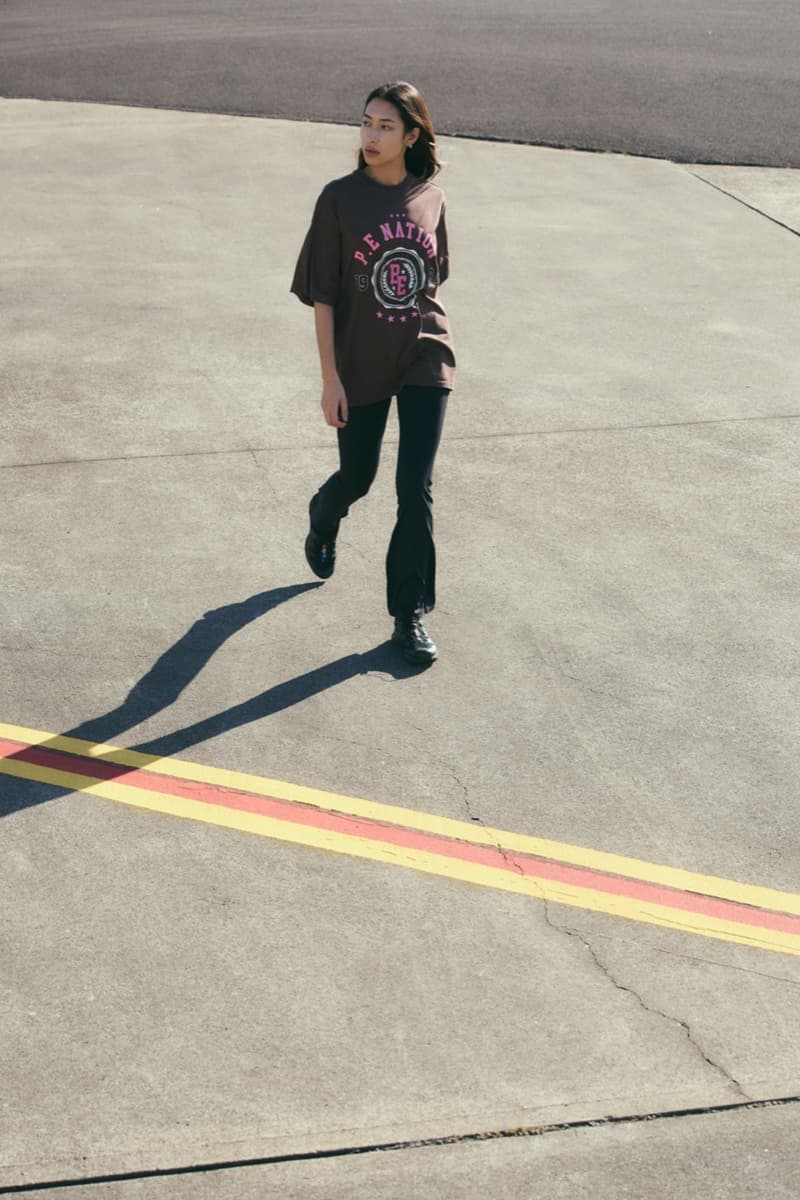 pe nation loungewear tracksuits airplane airport pink track pants bottoms tops