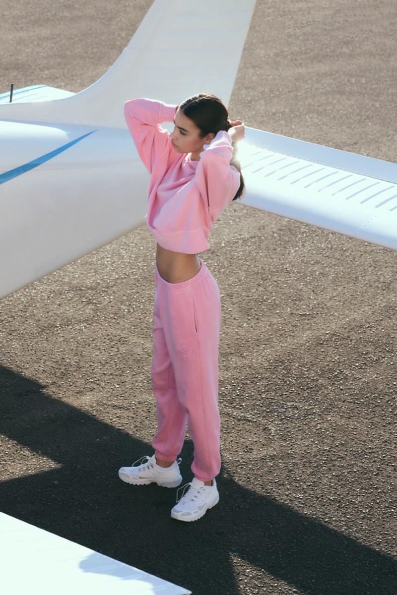 pe nation loungewear tracksuits airplane airport pink track pants bottoms tops