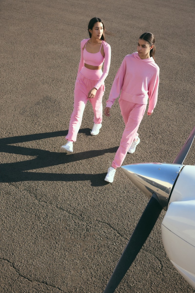 pe nation loungewear tracksuits airplane airport pink track pants bottoms tops