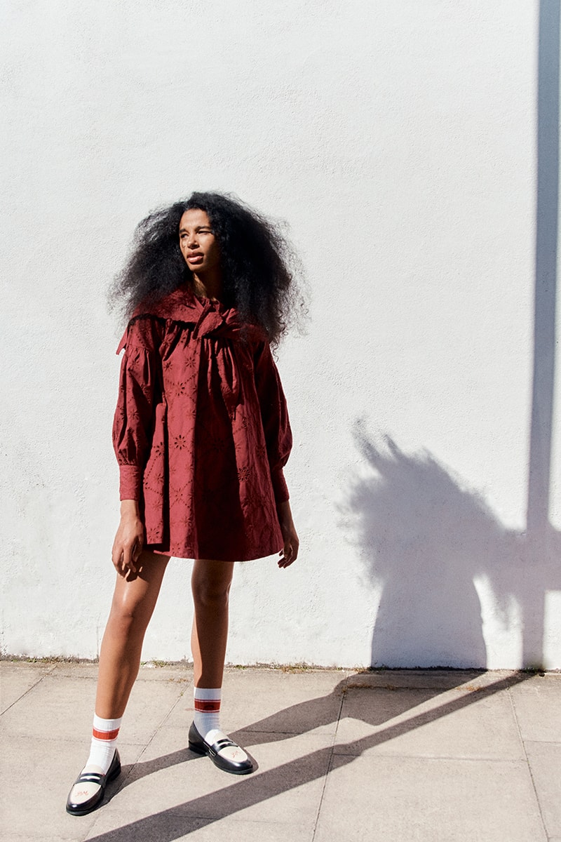 damson madder red mini dress Damson Madder Penelope Broderie Mini Dress