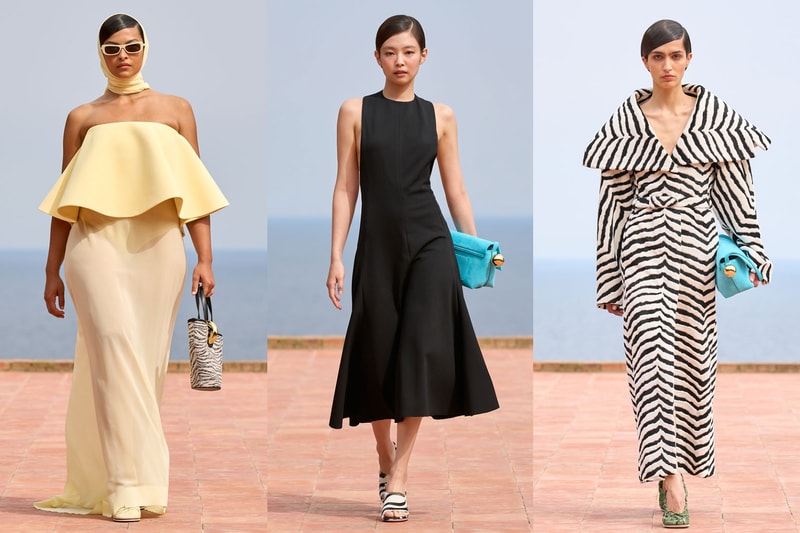 jacquemus blackpink jennie kim runway capri italy dresses models yellow blue
