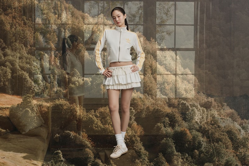 jennie adidas originals gazelle sneaker beige brown clot girl 