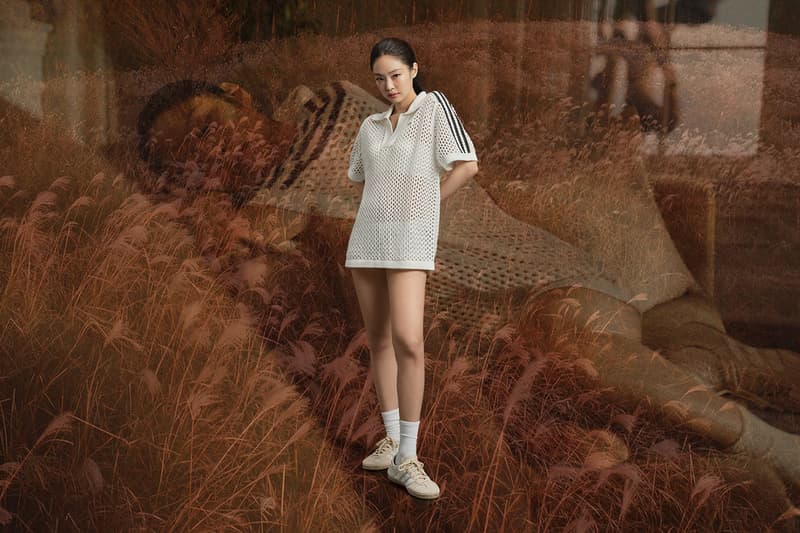 jennie adidas originals gazelle sneaker beige brown clot girl 