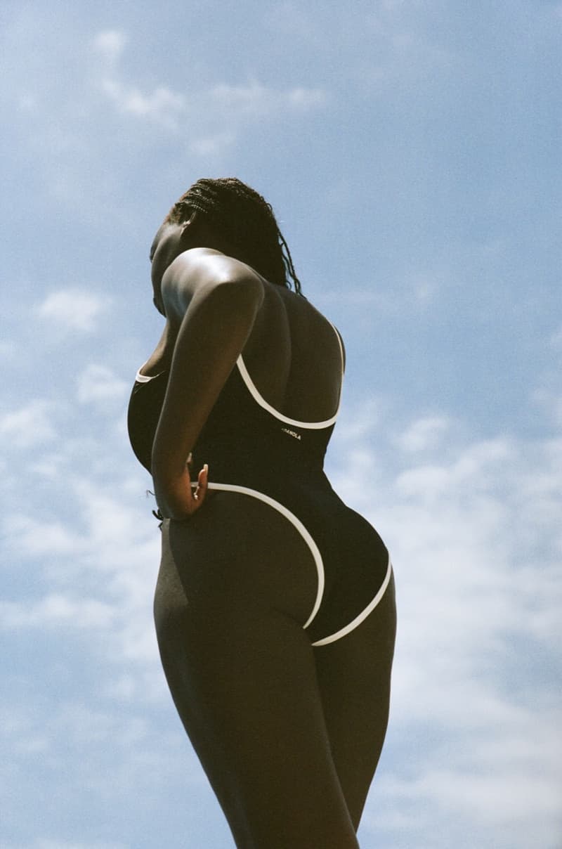 adanola swimwear red bikini girls models beach water sea