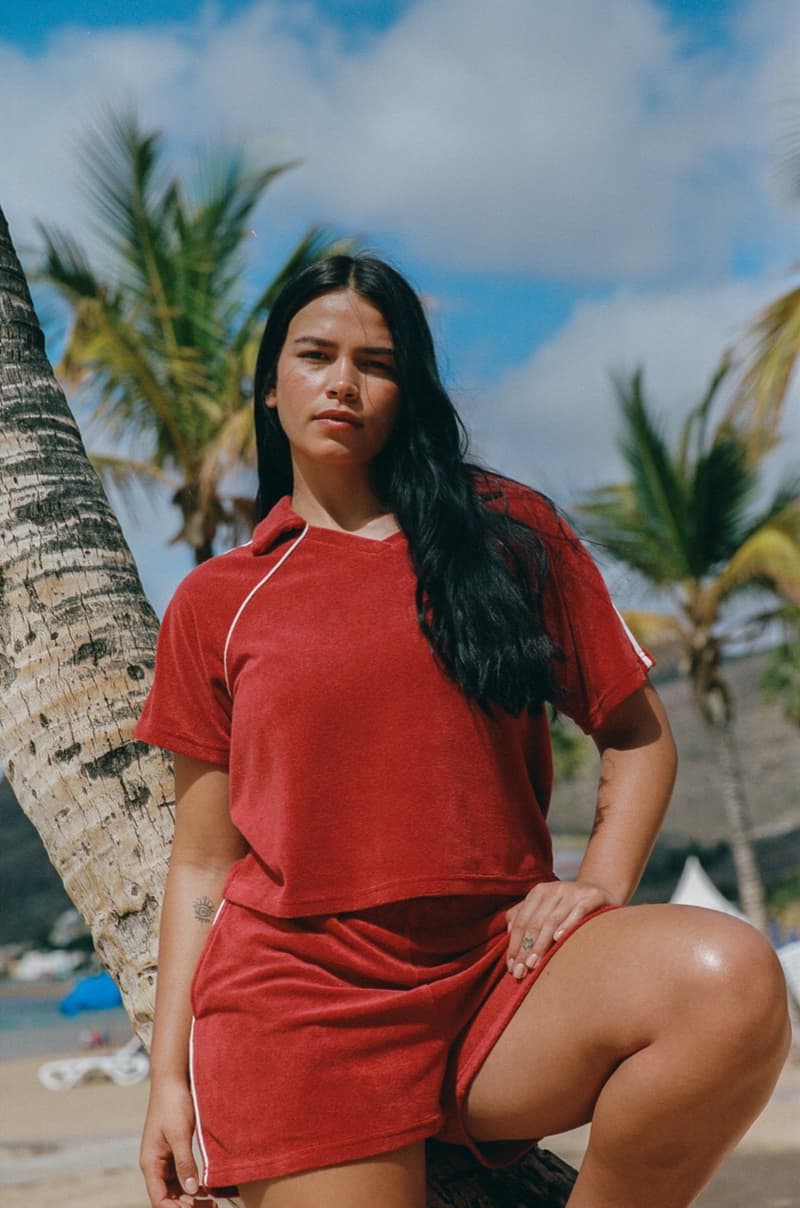 adanola swimwear red bikini girls models beach water sea