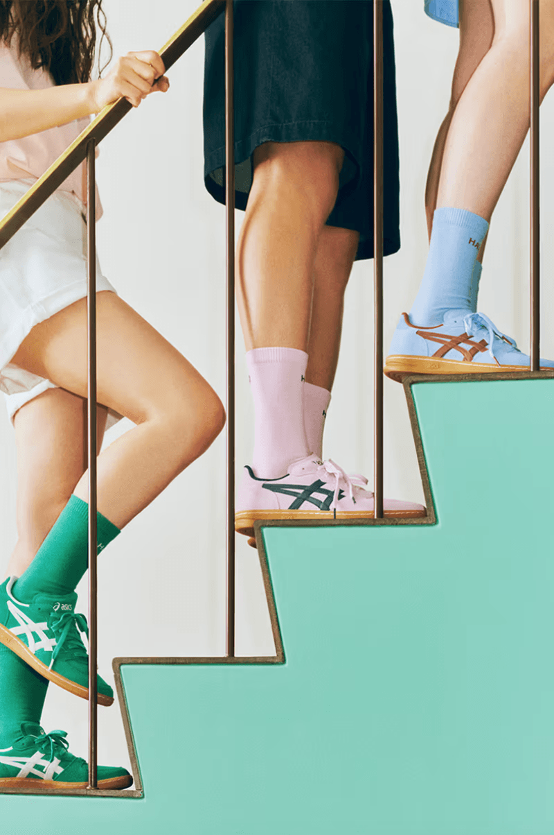 asics hay sneakers color green blue pink shoes design copenhagen