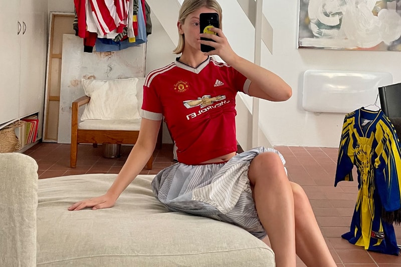 kitten depop shop girl founder football tops oxford shirts upcycle ruching 