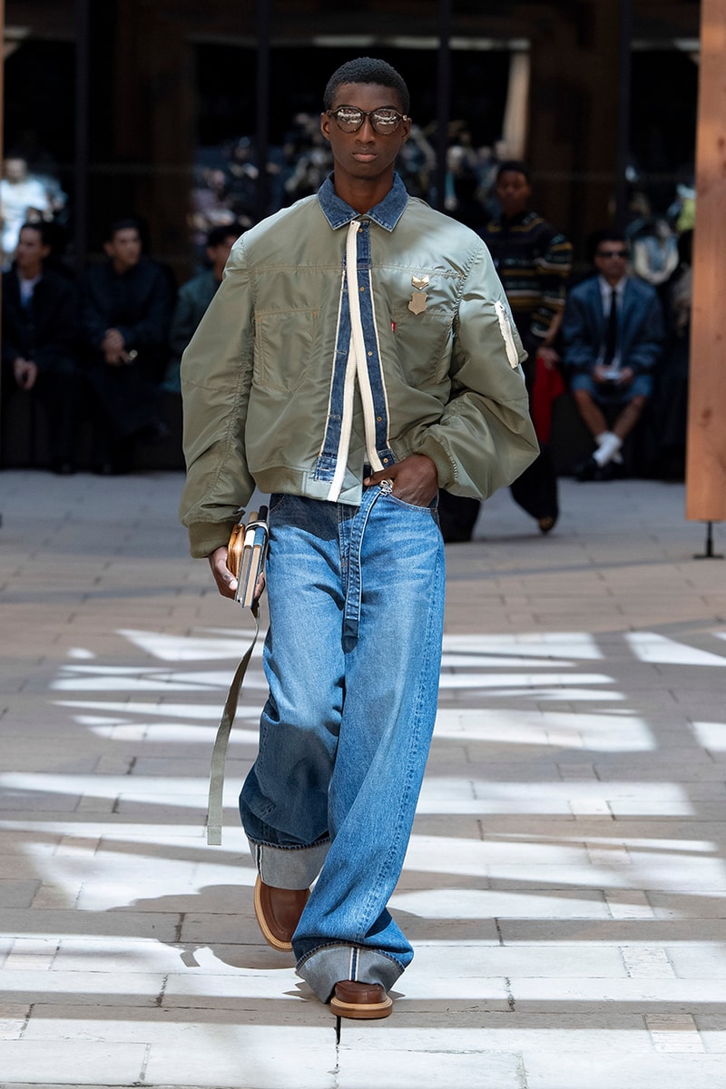 levi's sacai spring/summer 2025 preview paris fashion week collaboration denim 