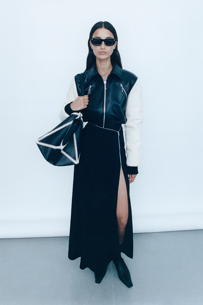 nanushka resort 2025 collection "refastened" Sandra Sándor upcycling dresses pants apparel 