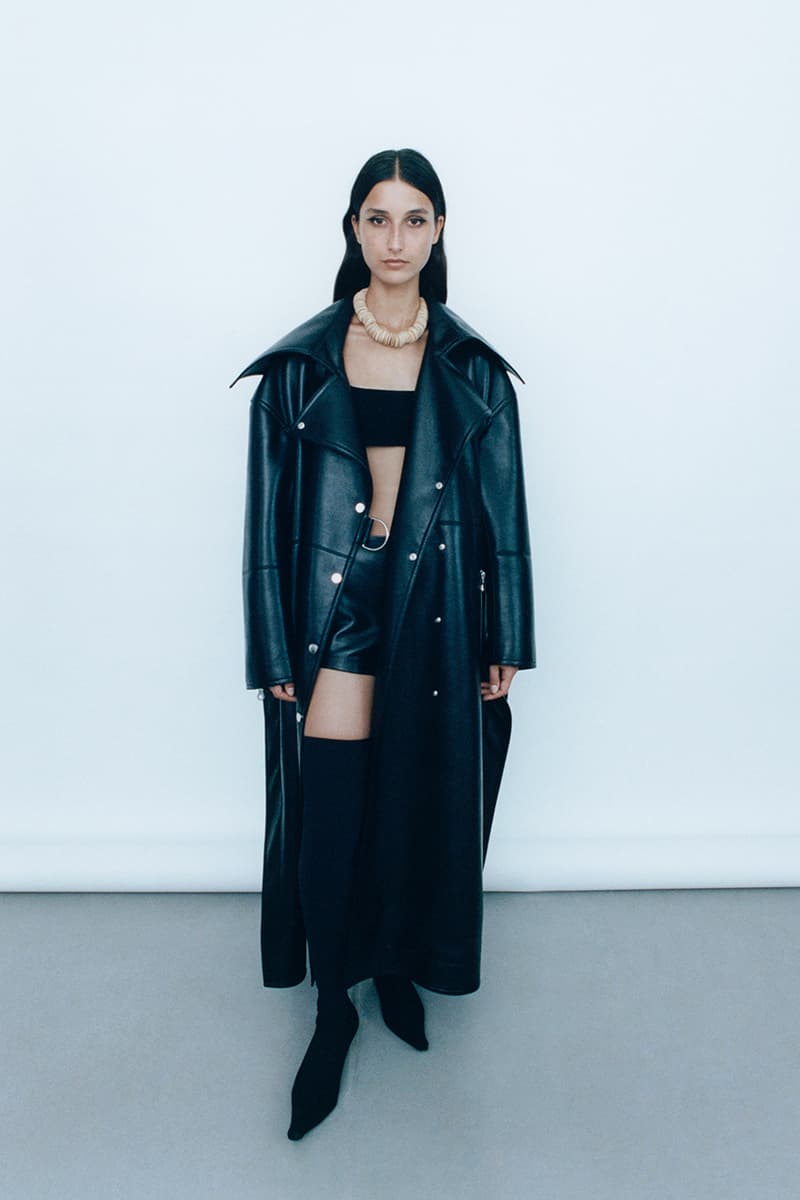 nanushka resort 2025 collection "refastened" Sandra Sándor upcycling dresses pants apparel 