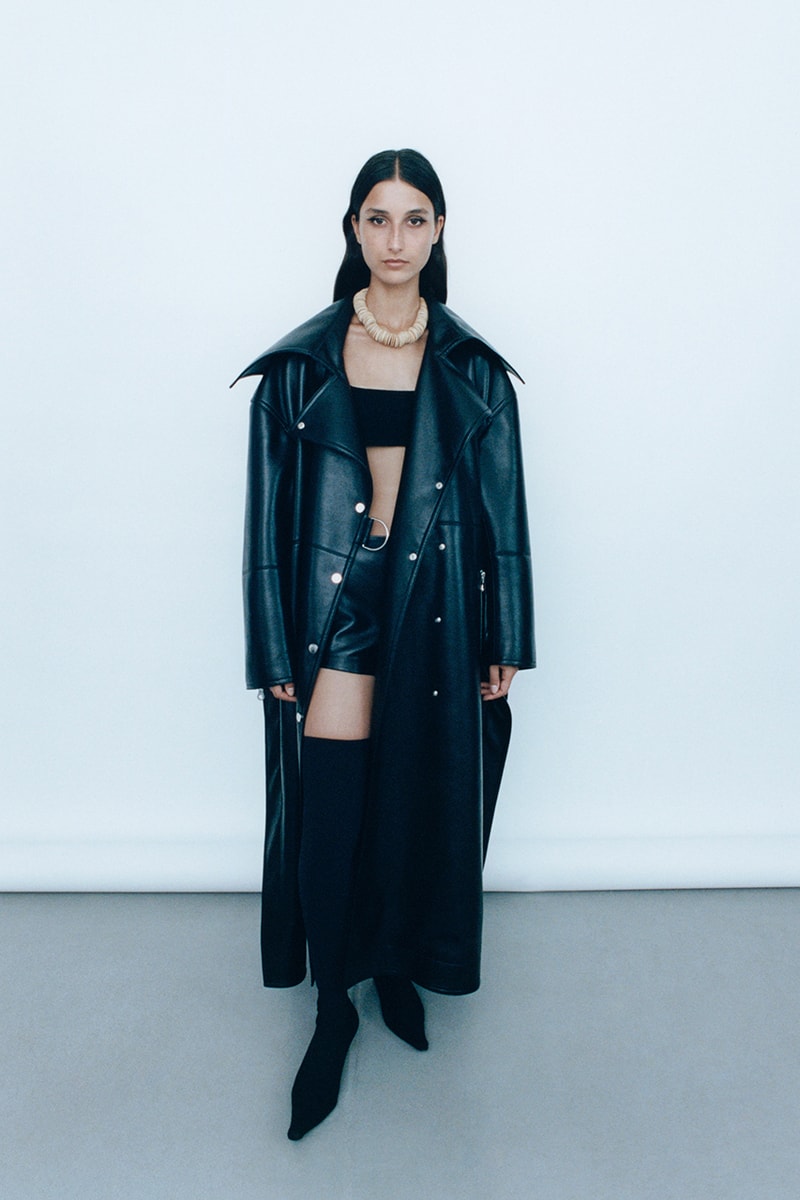 nanushka resort 2025 collection "refastened" Sandra Sándor upcycling dresses pants apparel 