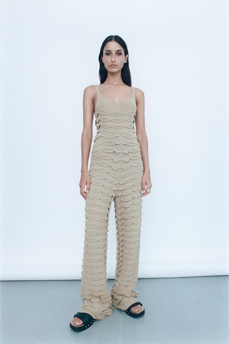 nanushka resort 2025 collection "refastened" Sandra Sándor upcycling dresses pants apparel 