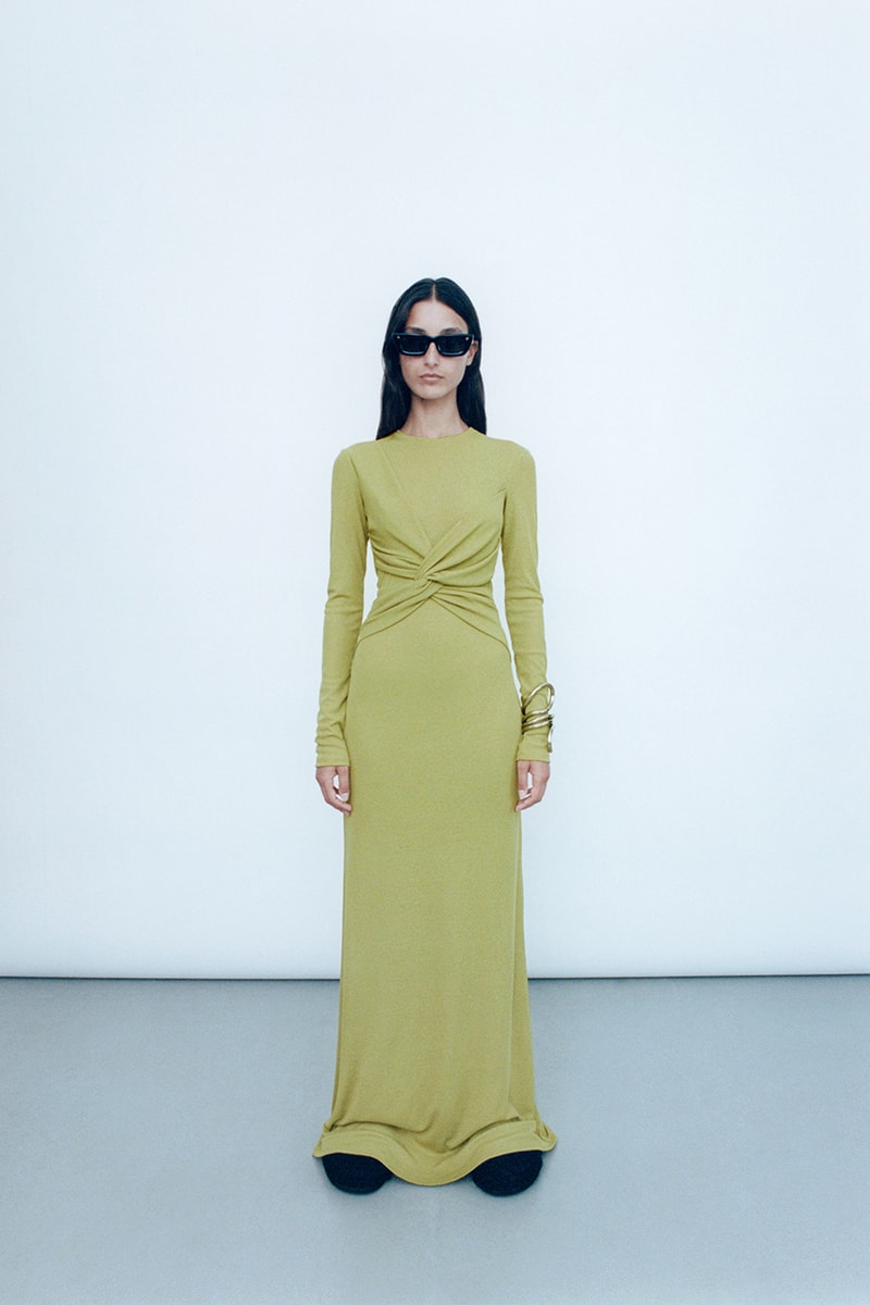 nanushka resort 2025 collection "refastened" Sandra Sándor upcycling dresses pants apparel 