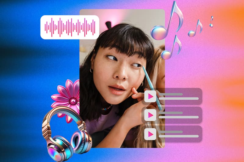 Adobe tiktok express app social videos music library sounds 