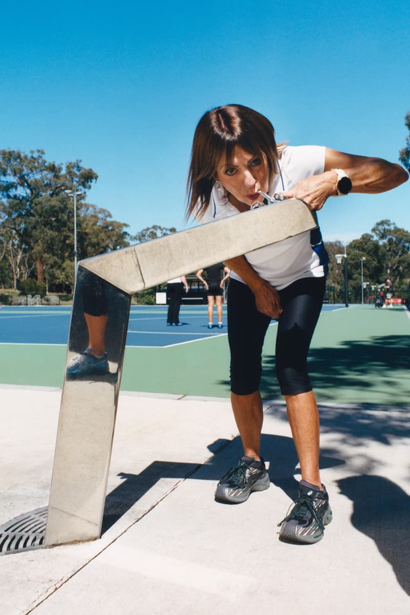 asics kiko kostadinov sneakers trainers netball girls sports hall playing