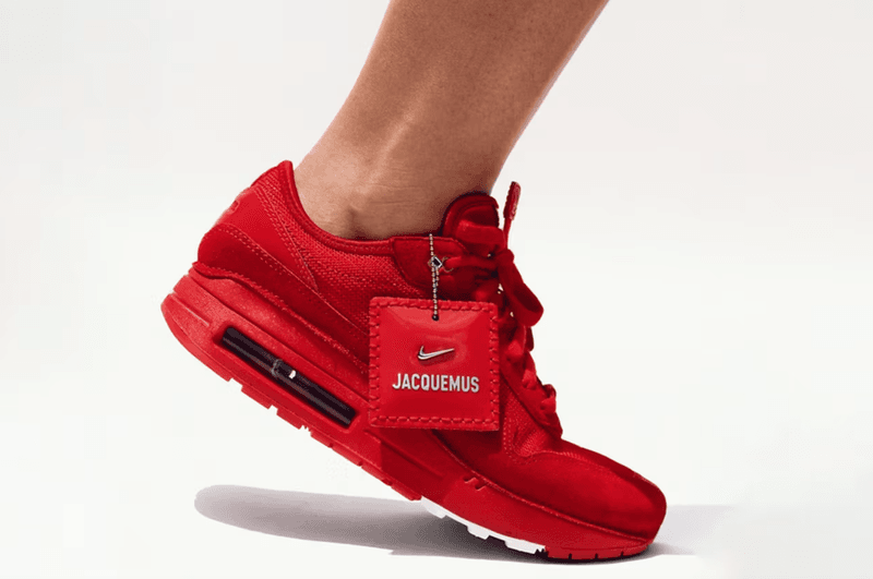 jacquemus nike sportswear clothing swoosh bags navy blue red tops skirts zip woman model