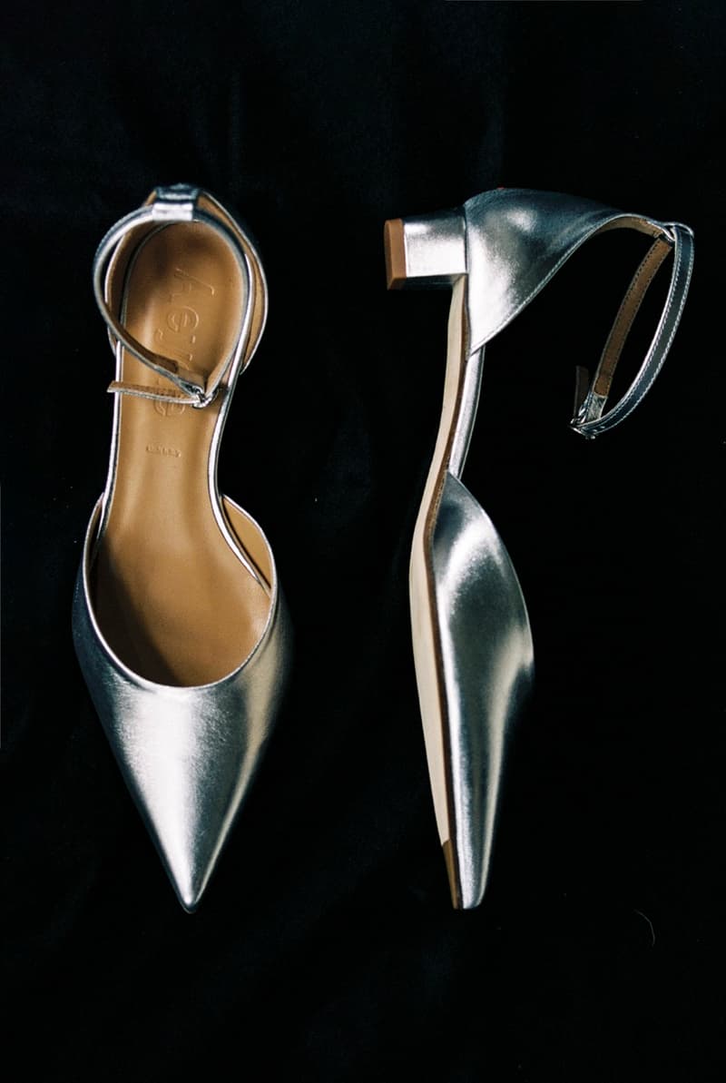 aeyde flats heels shoes red black 