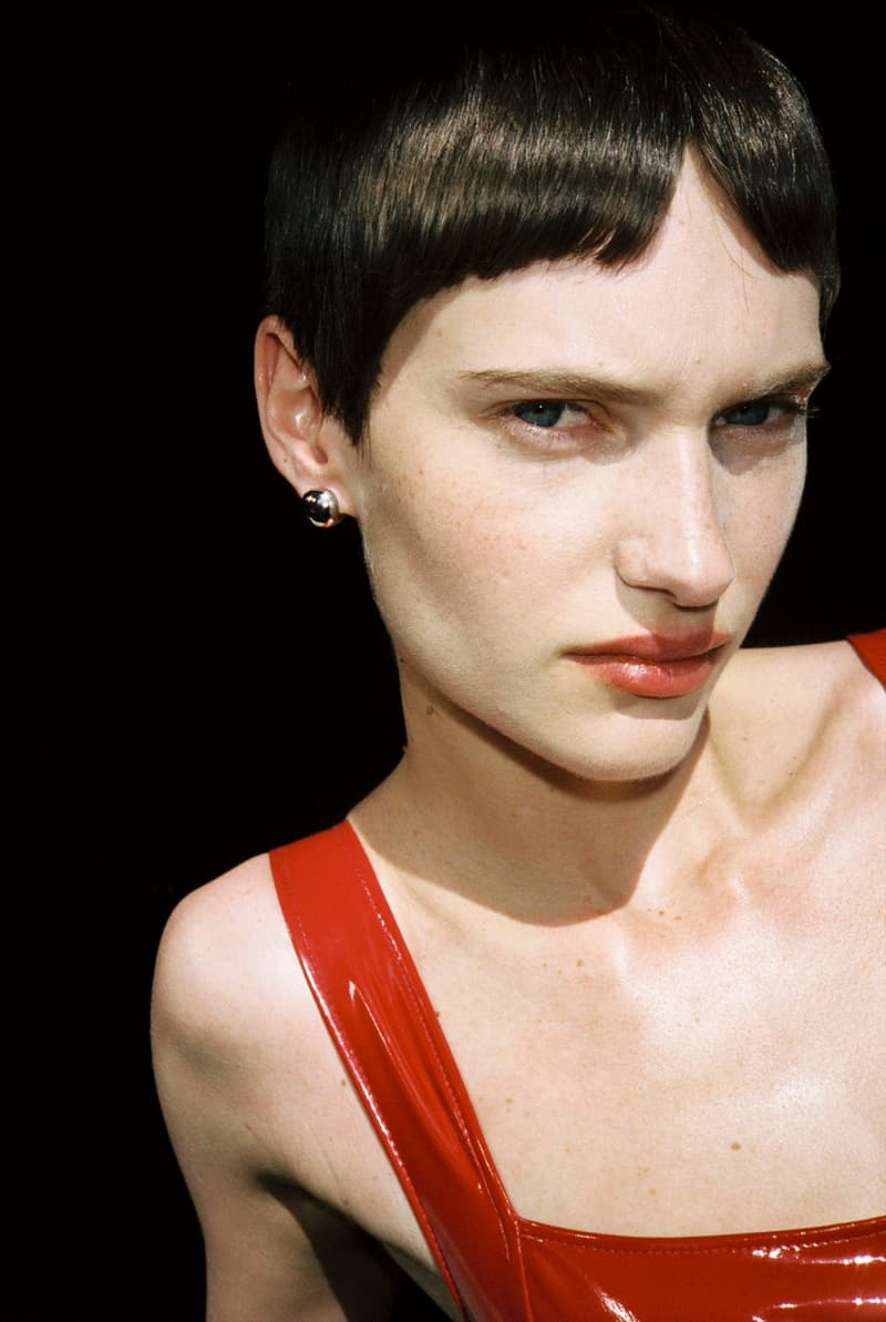 aeyde flats heels shoes red black 