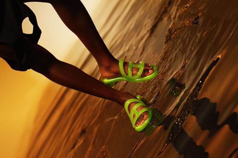 melissa telfar shopper bag jelly sandals shoes translucent pink yellow