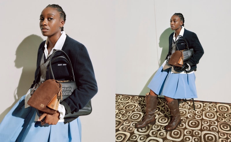miu miu little simz cara delevingne fall winter portrait woman 