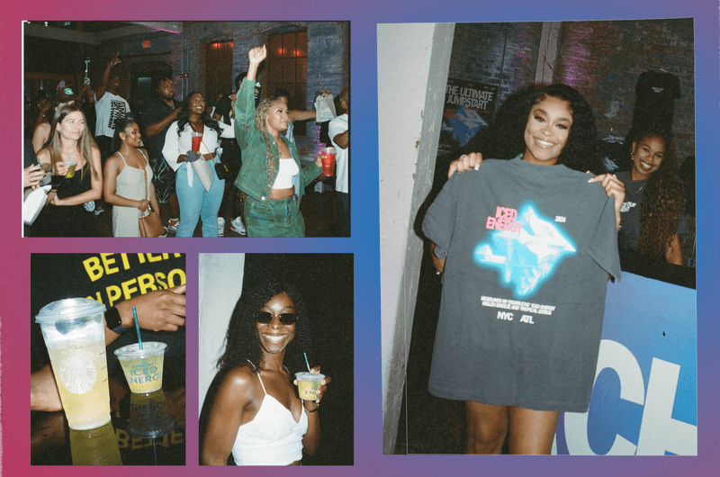 starbucks iced energy drinks atlanta event ultimate jumpstart experience 2024 blu de tiger launch party melon burst tropical citrus 