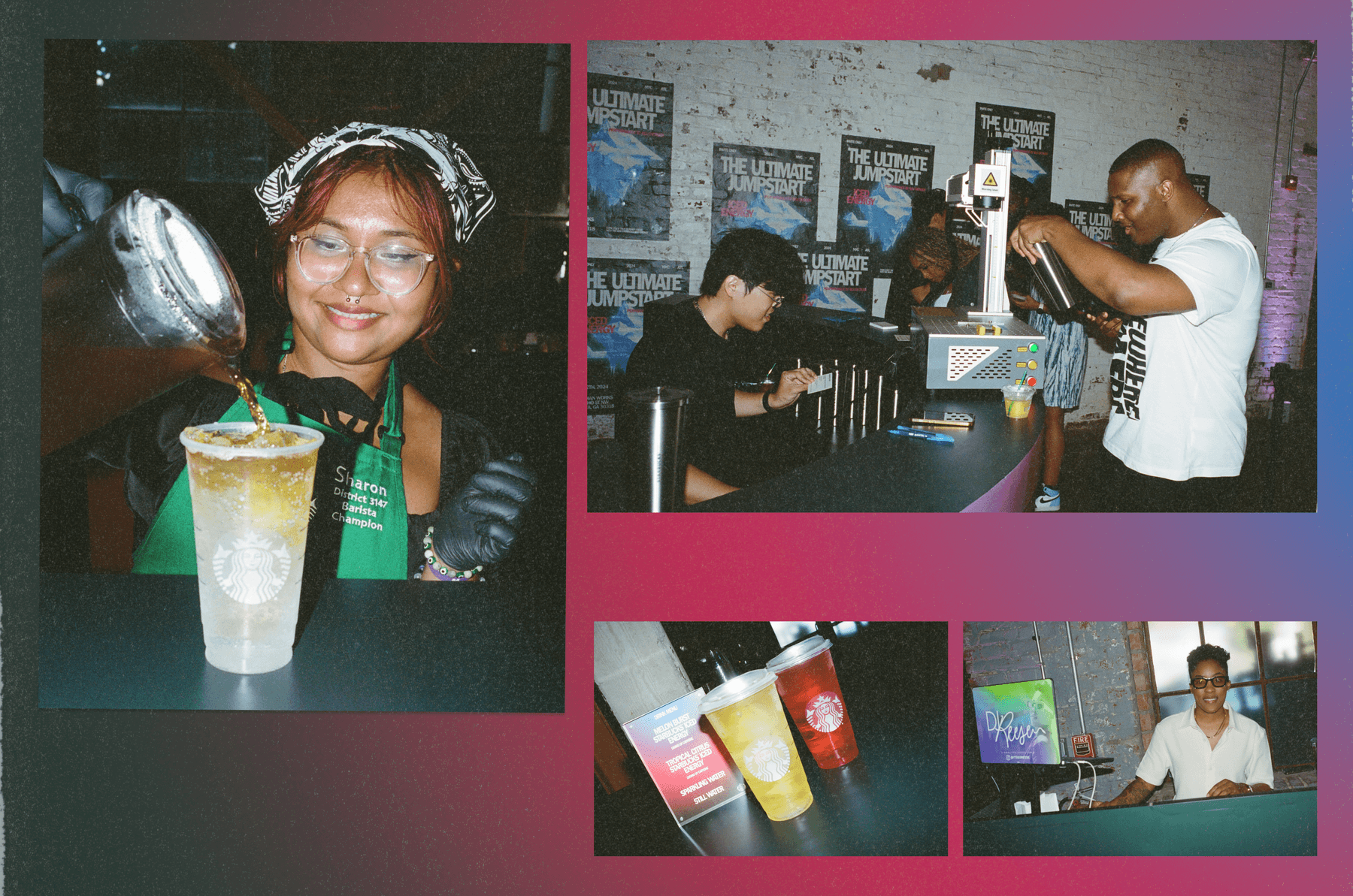 starbucks iced energy drinks atlanta event ultimate jumpstart experience 2024 blu de tiger launch party melon burst tropical citrus