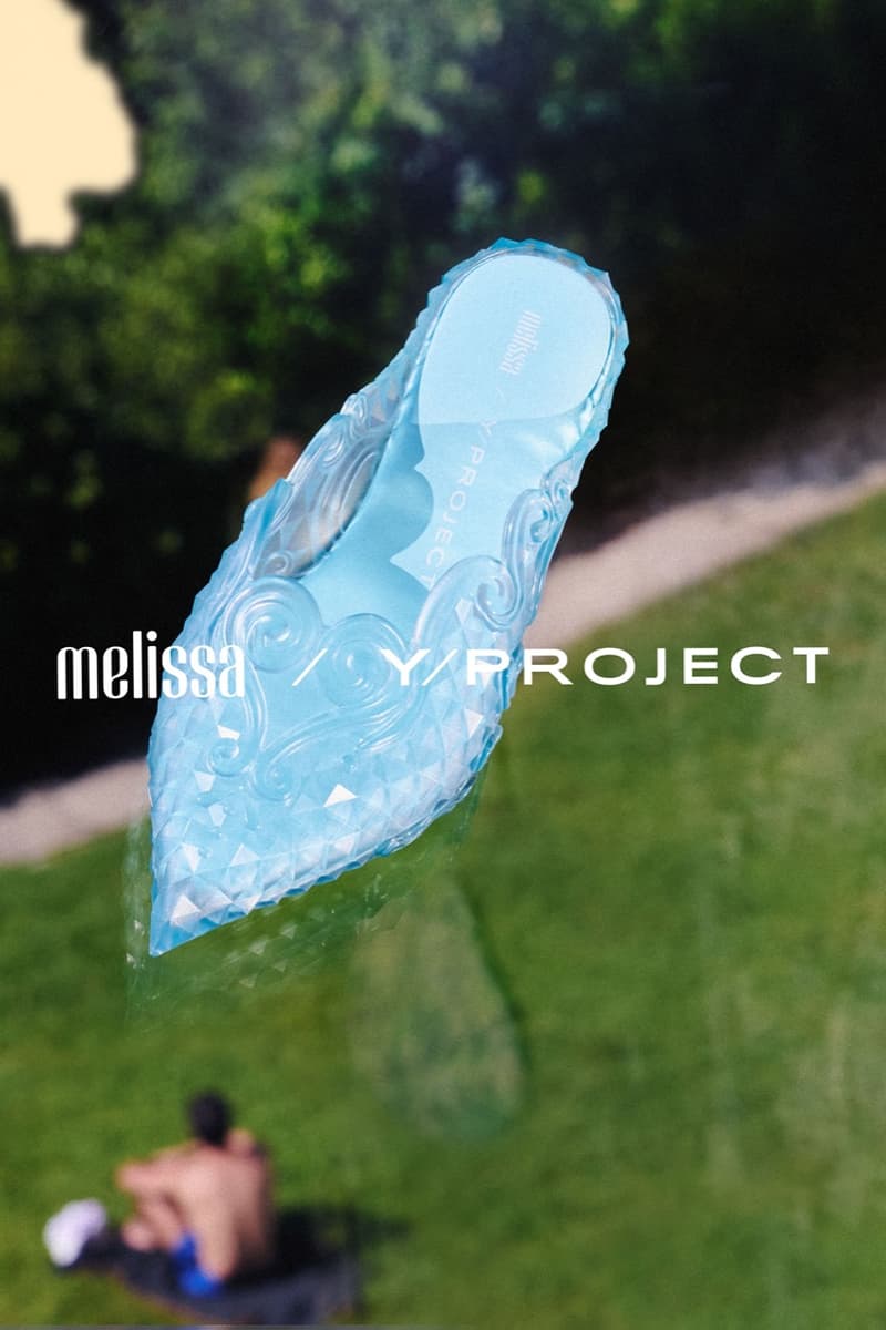 melissa yproject jelly shoes clogs pointed heel mule black white