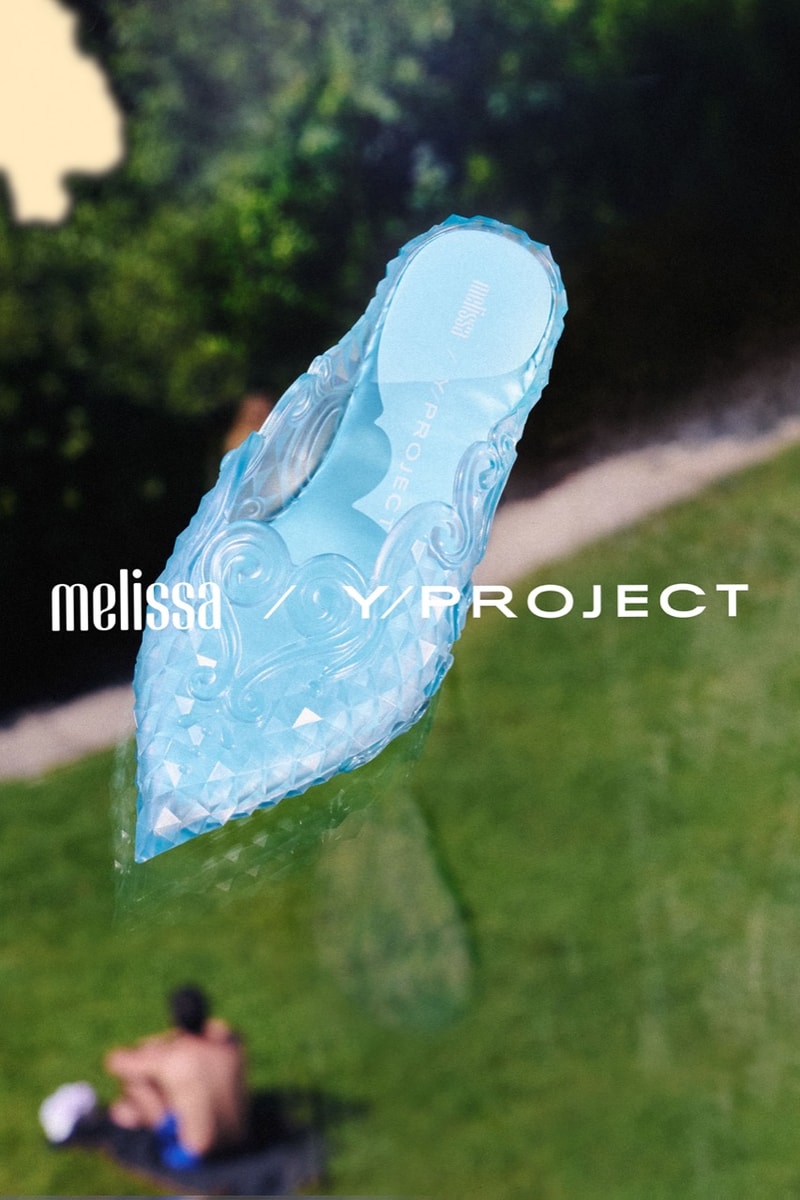 melissa yproject jelly shoes clogs pointed heel mule black white