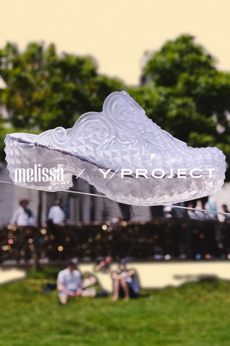 melissa yproject jelly shoes clogs pointed heel mule black white