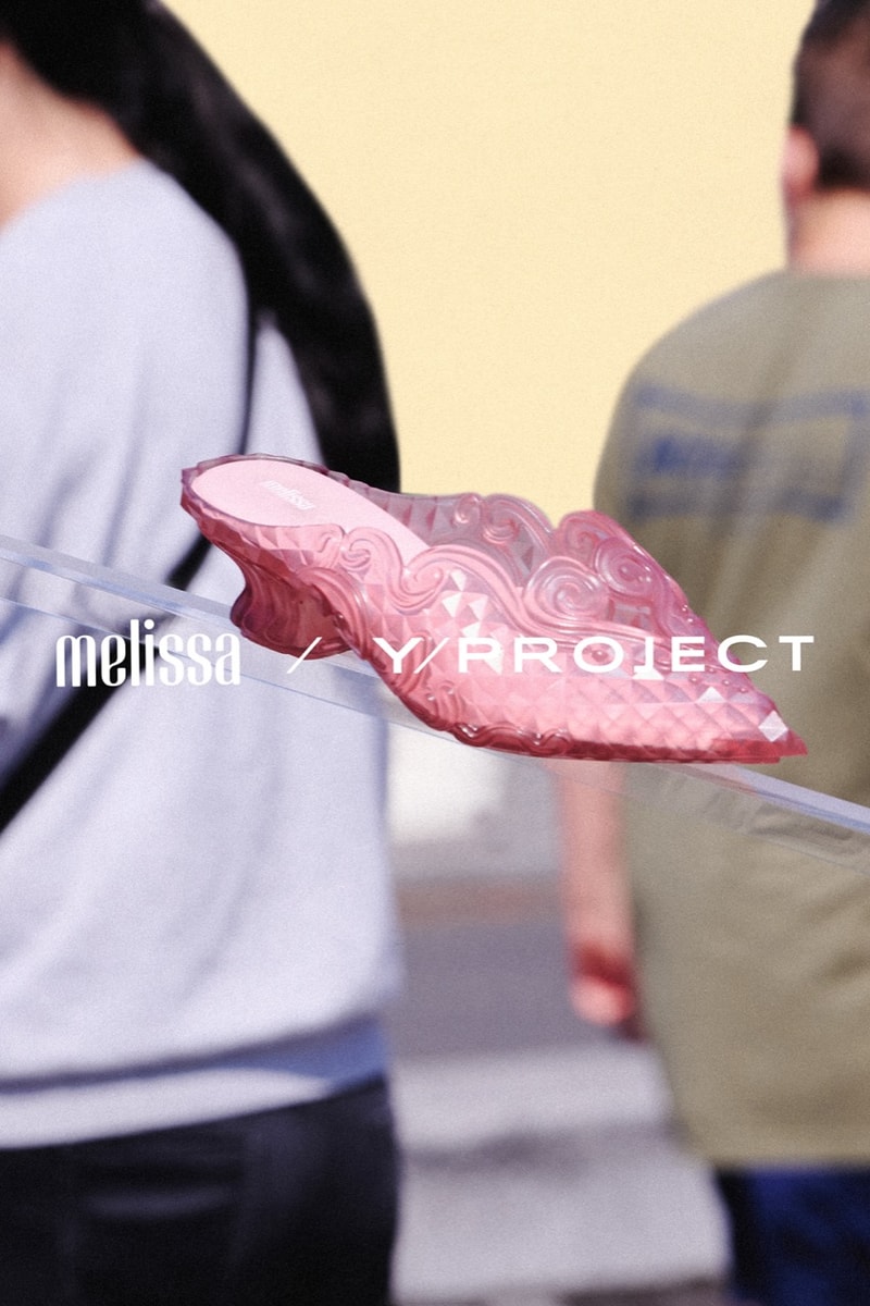 melissa yproject jelly shoes clogs pointed heel mule black white