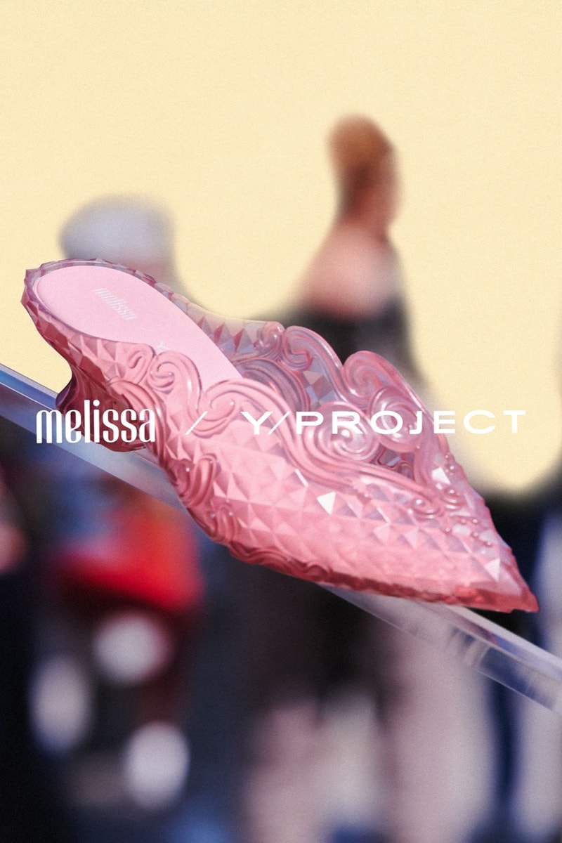 melissa yproject jelly shoes clogs pointed heel mule black white