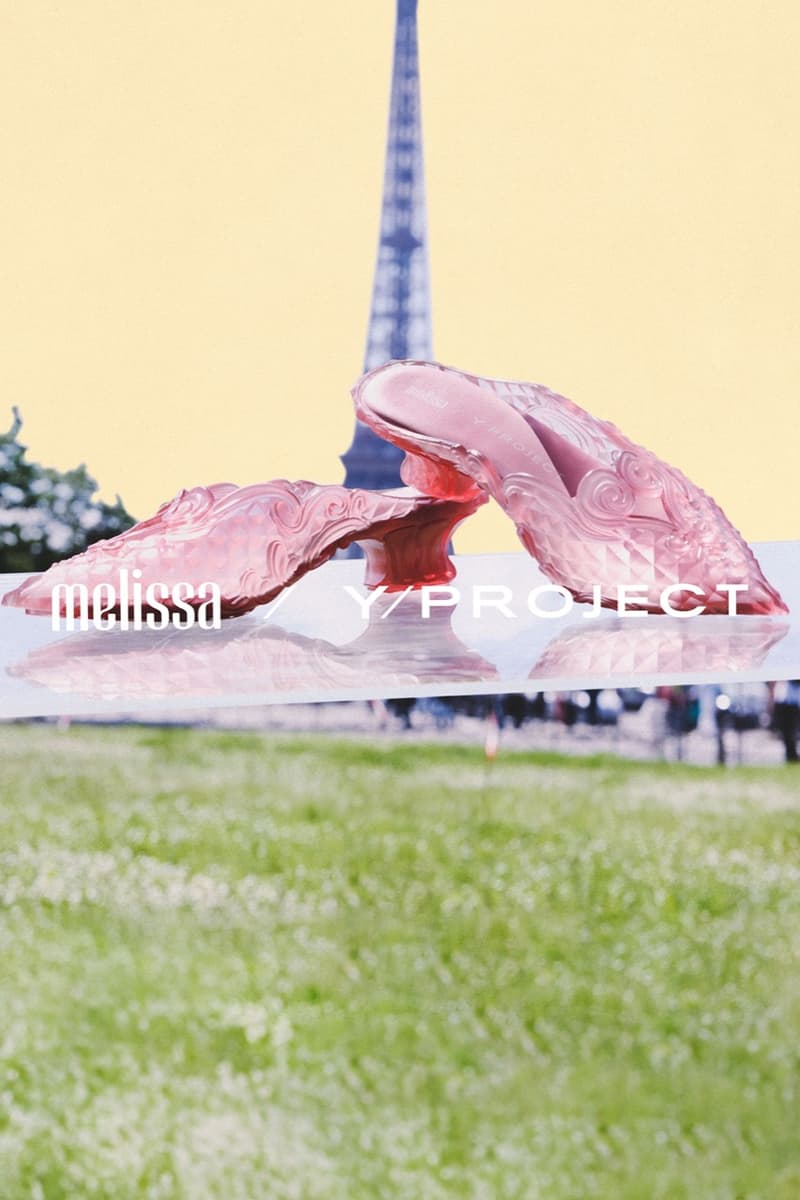 melissa yproject jelly shoes clogs pointed heel mule black white