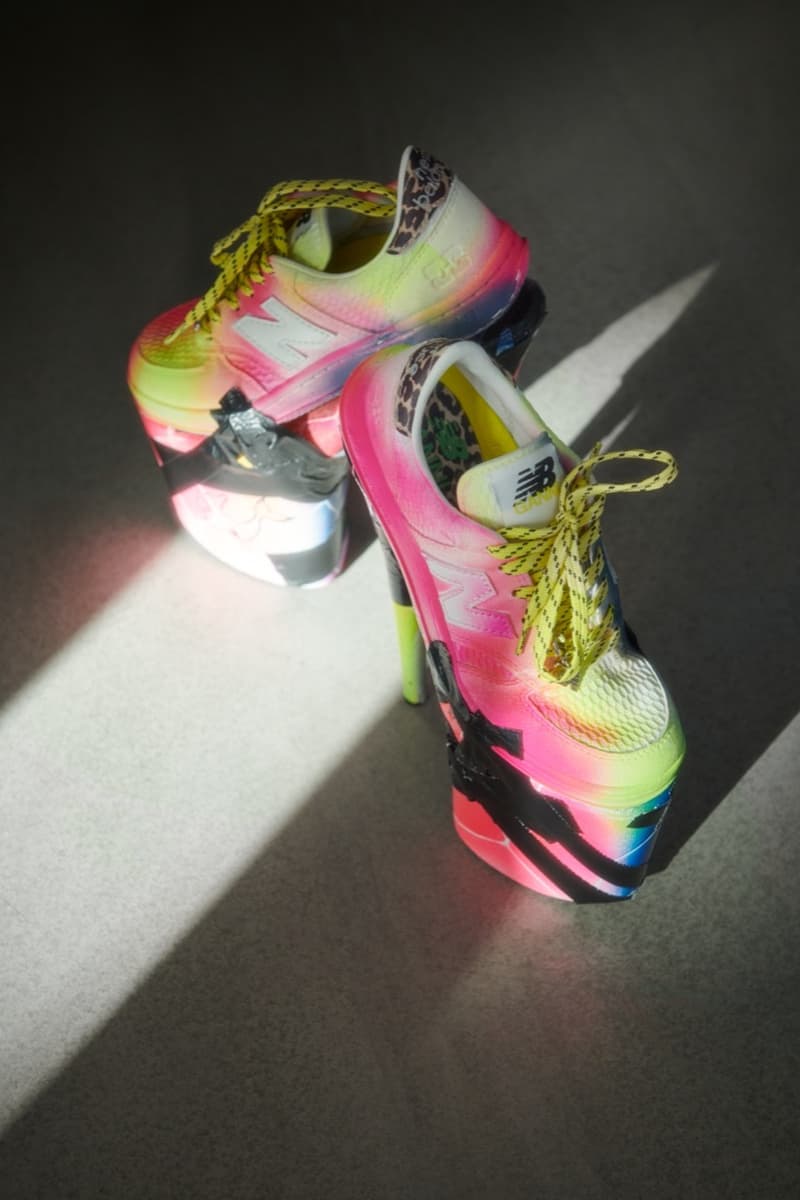 ganni new balance sneakers copenhagen artists heels shoes fluffy