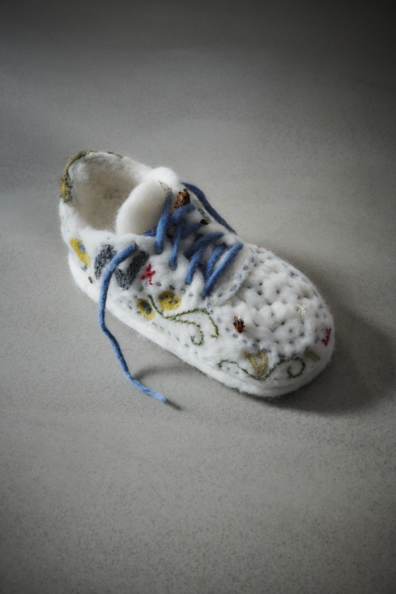 ganni new balance sneakers copenhagen artists heels shoes fluffy