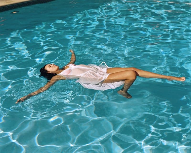 frankies bikinis woman swimwear tops flowers green