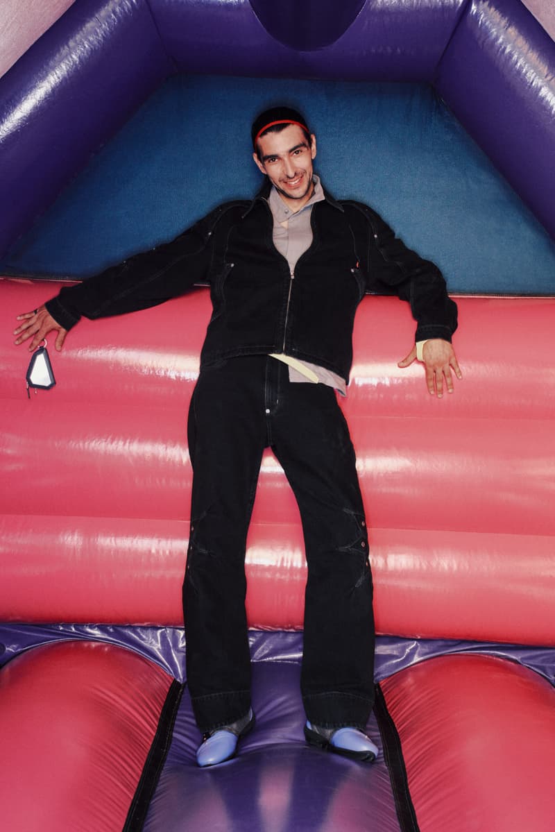 levis jeans woman man kiko kostadinov striped top red