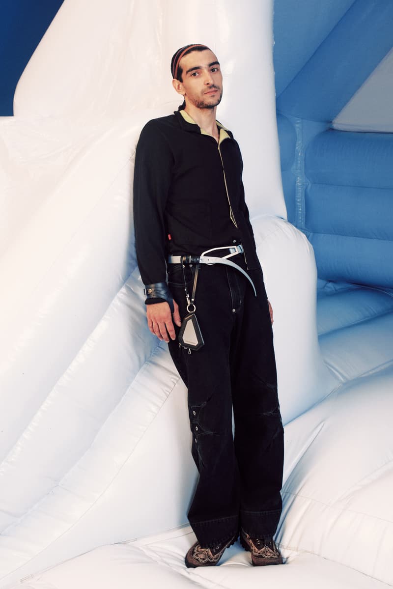 levis jeans woman man kiko kostadinov striped top red