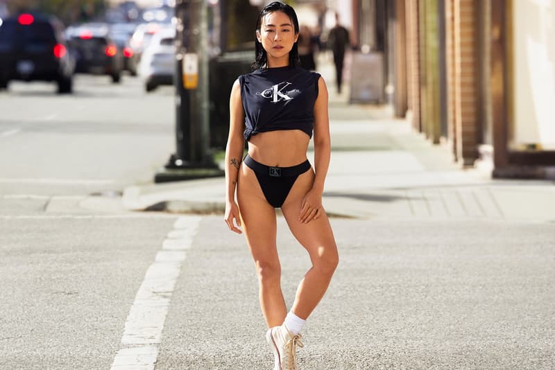 greta lee calvin klein woman underwear lacy black