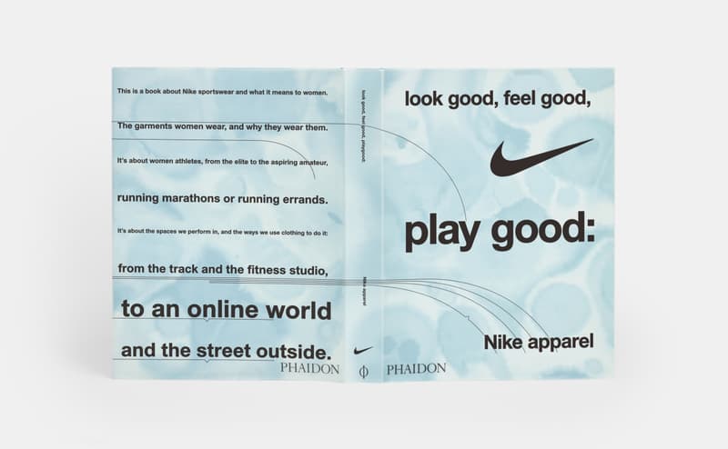 nike phaidon blue book women sportswear clothing bras black text