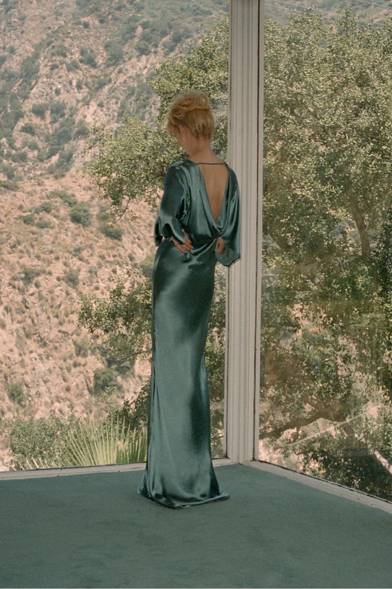 stories nadia lee cohen woman pool glittery sequin top sheer body skirt 