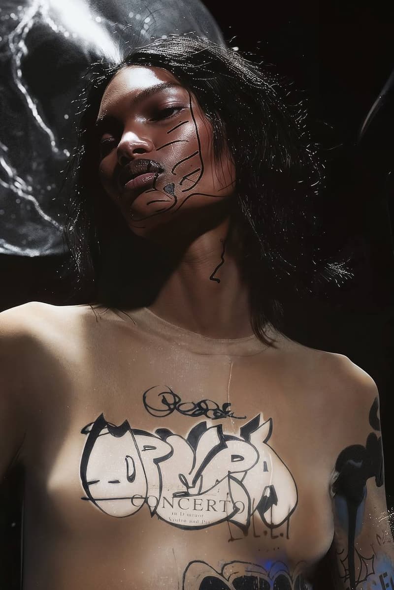 woman skin body suit print moon 