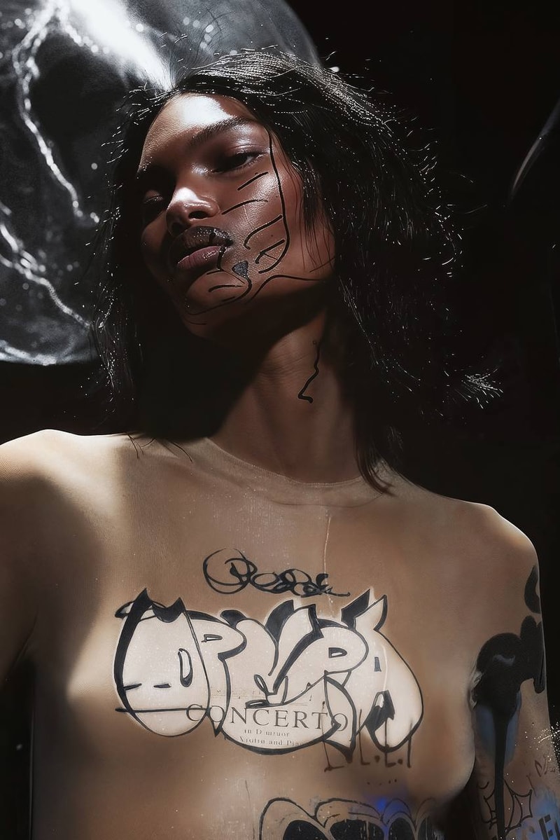 woman skin body suit print moon 