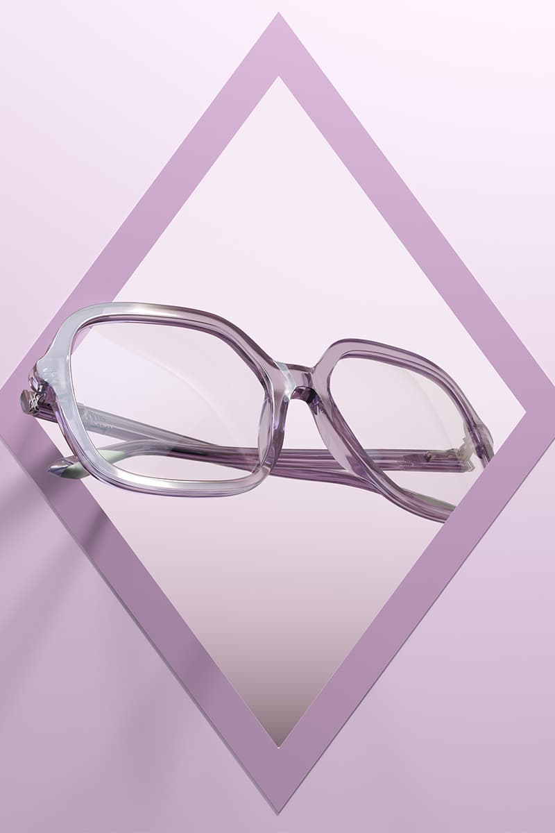 Florence By Mills, Specsavers, Millie Bobby Brown glasses girl purple lilac frame 