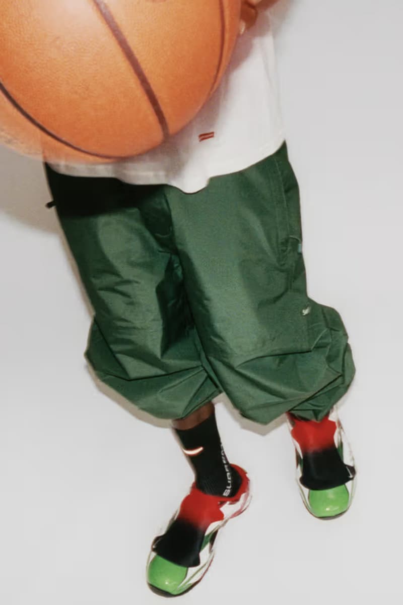 Supreme, Nike, Clogposite, Collaborations, Footwear, Kicks, Red, Yellow, White, Green, Black. 