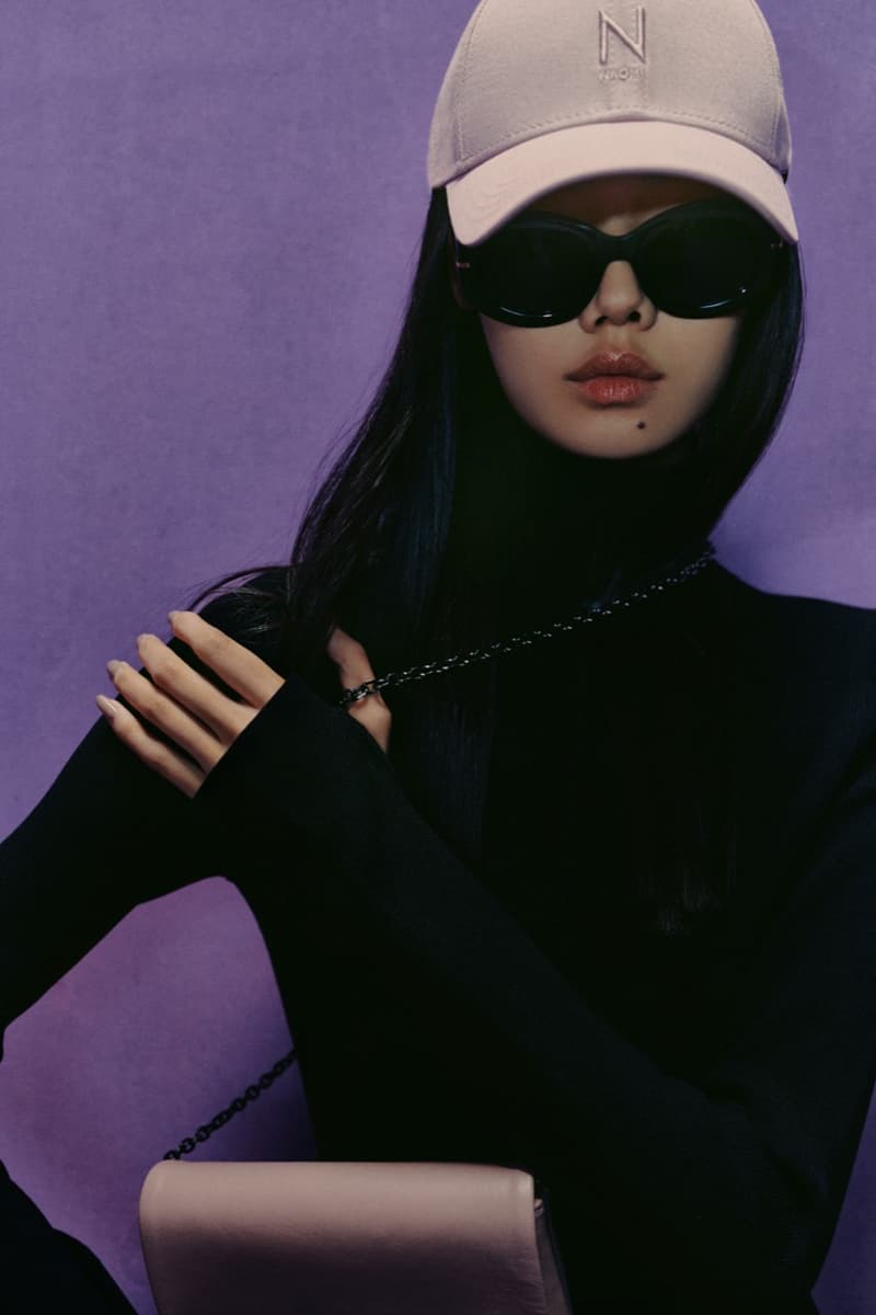 naomi campbell boss girl boy hat fluffy pink coat fur lilac background