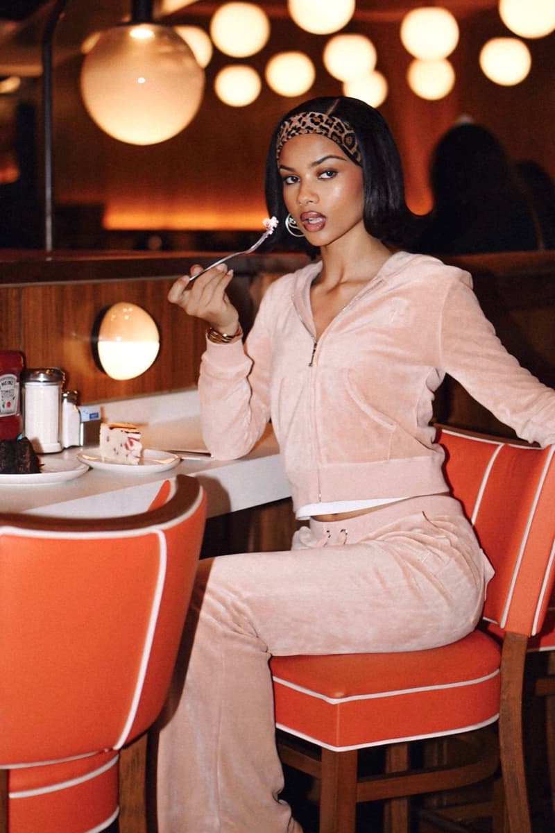 juicy couture velour tracksuit top woman pink pizza sunglasses